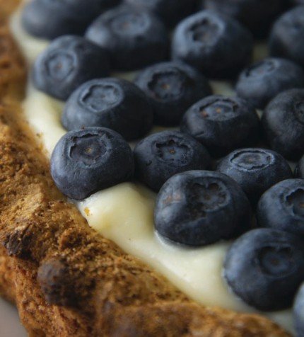 Ginger Crust Yogurt & Blueberry Tart for a Healthy Treat Recipe