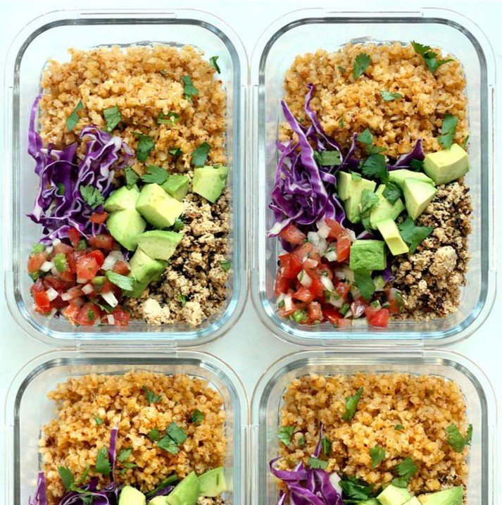 Vegan Burrito Bowls with Cauliflower Rice Recipe