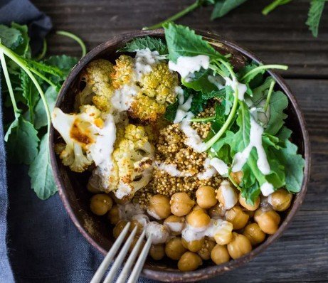 Grain Bowl with Chickpeas & Cauliflower