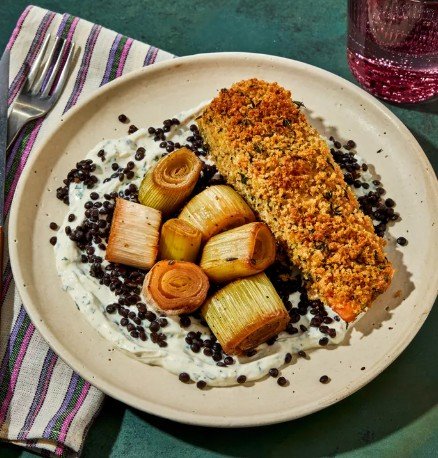 Sheet-Pan Salmon with Melting Leeks